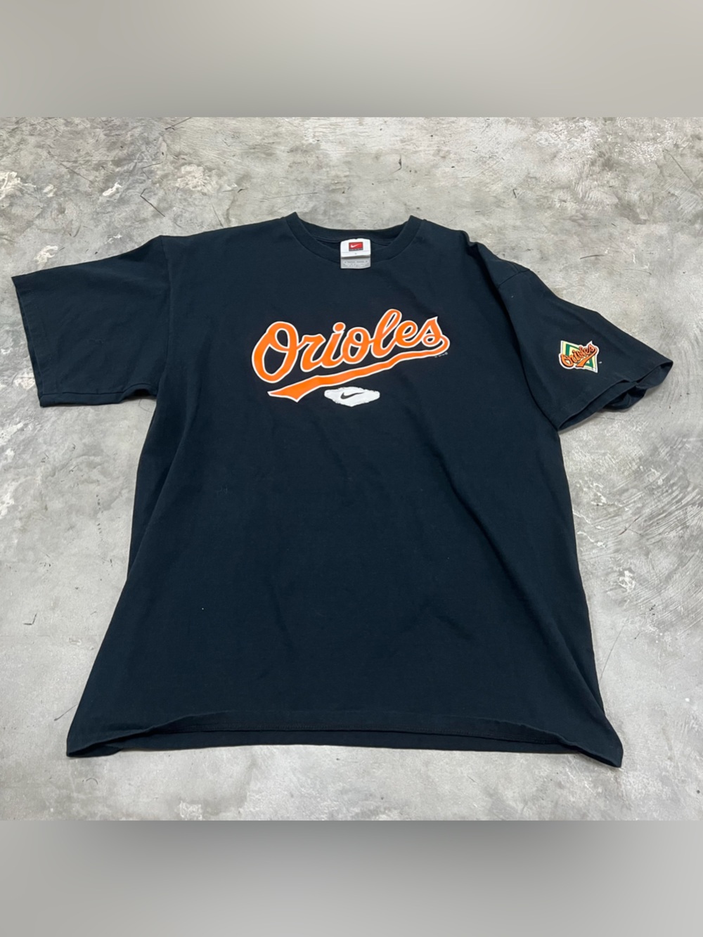 2006 Baltimore Orioles Nike Vintage MLB Shirt Size Large Black Embroidered Logo